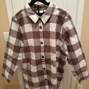 Belle by Kim Gravel Bonded Fleece Boyfriend Shacket - Size XL